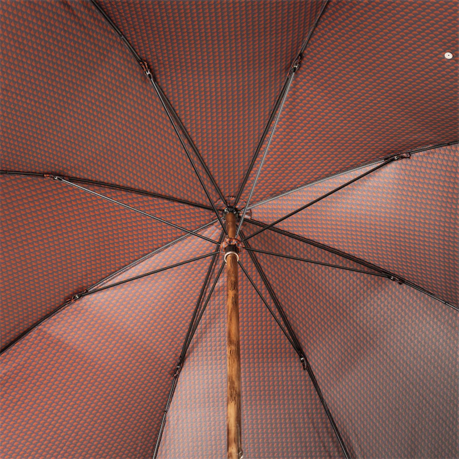 Umbrella with Straight Continuous Stick in Chestnut