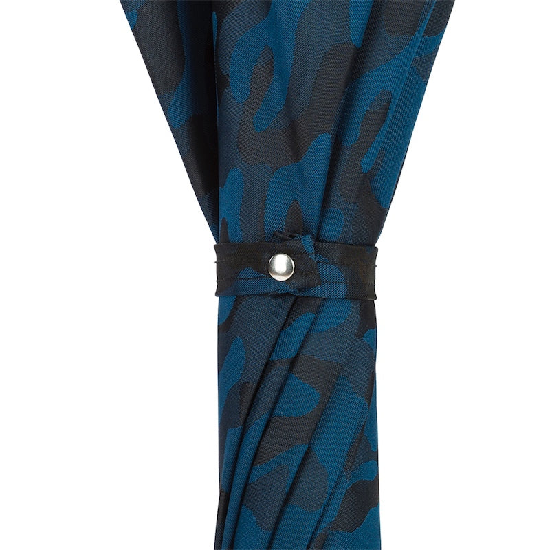 Navy Blue Camouflage Umbrella with Bamboo Handle