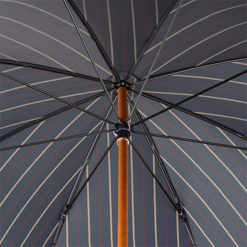 Bespoke Umbrella, Navy Leather Handle