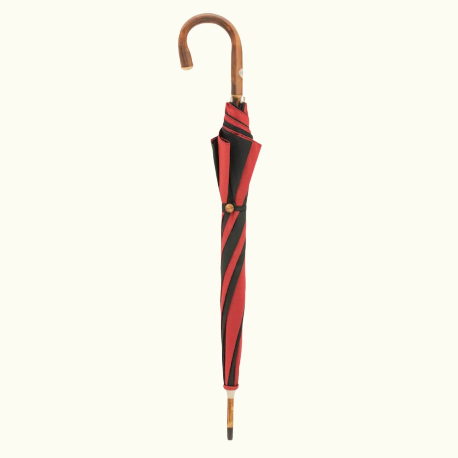 Solid Chestnut Red & Black Umbrella