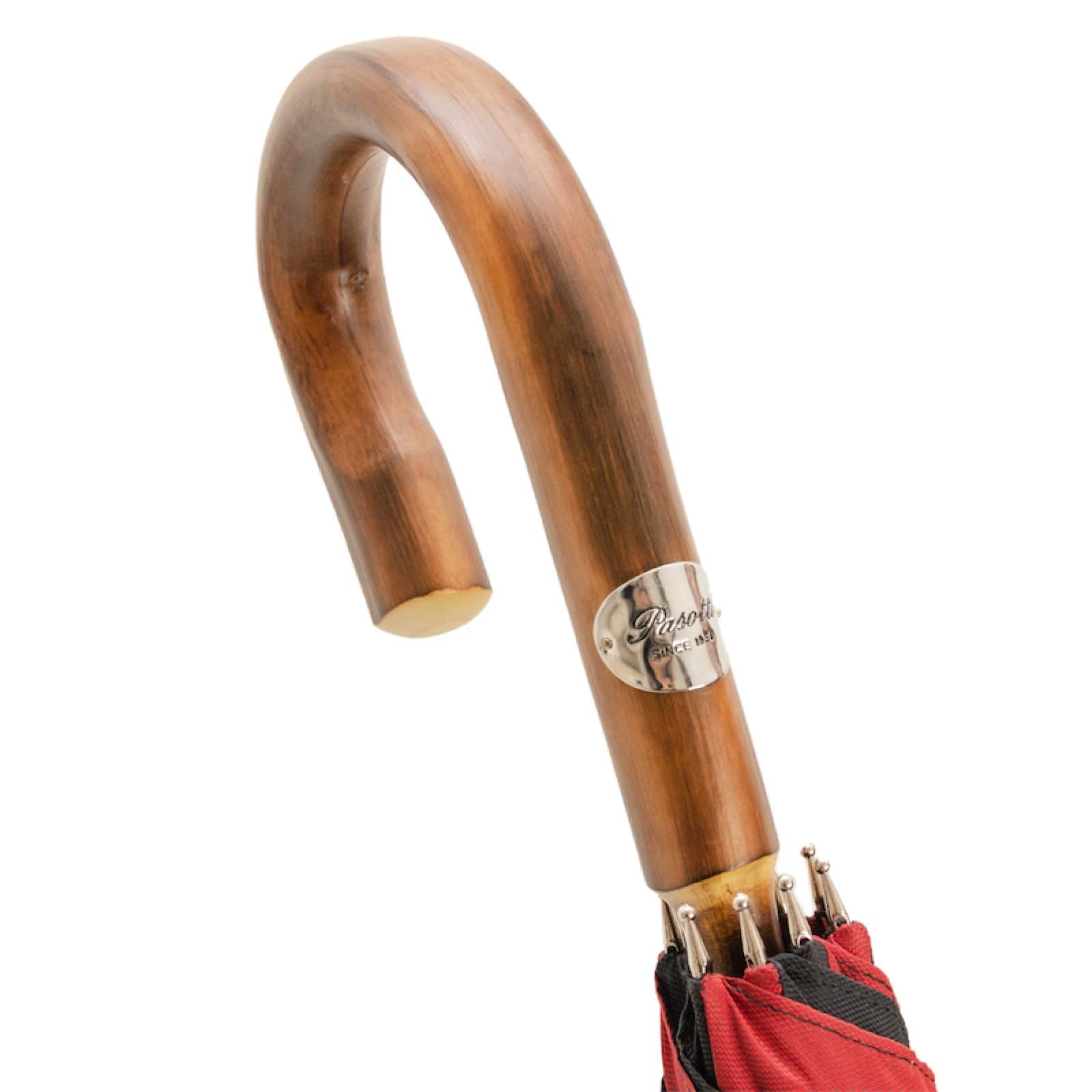 Solid Chestnut Red & Black Umbrella