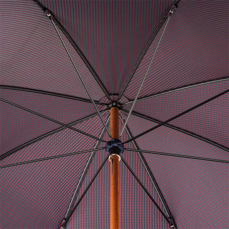 Bespoke Umbrella, Red Leather Handle