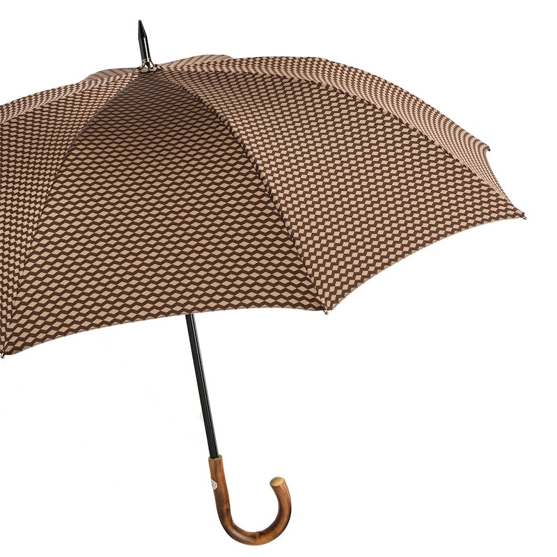 Jacquard Umbrella with Geometric Design