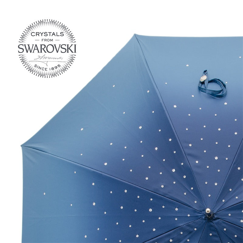 Blue Swarovski® Umbrella, Double Cloth