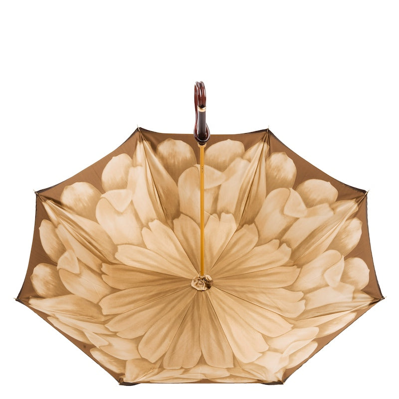 Brown Dahlia Umbrella, Double Cloth