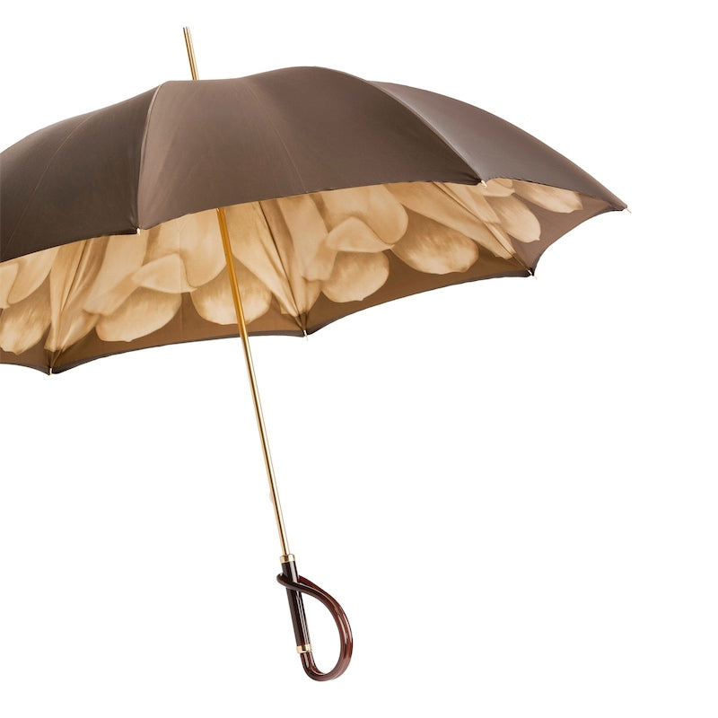 Brown Dahlia Umbrella, Double Cloth