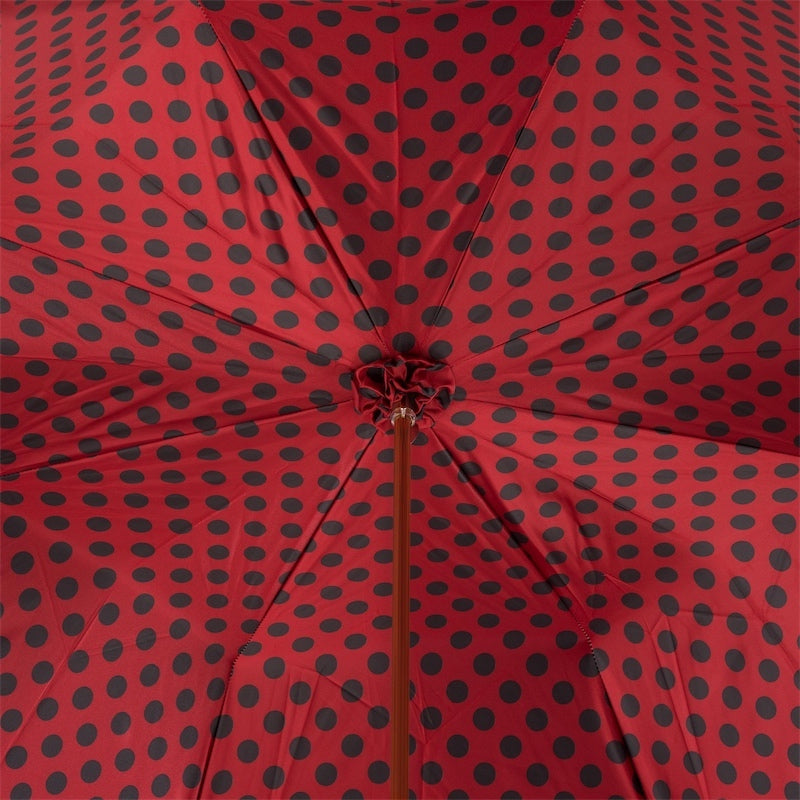 Black and Red Umbrella with Dots, Double Cloth