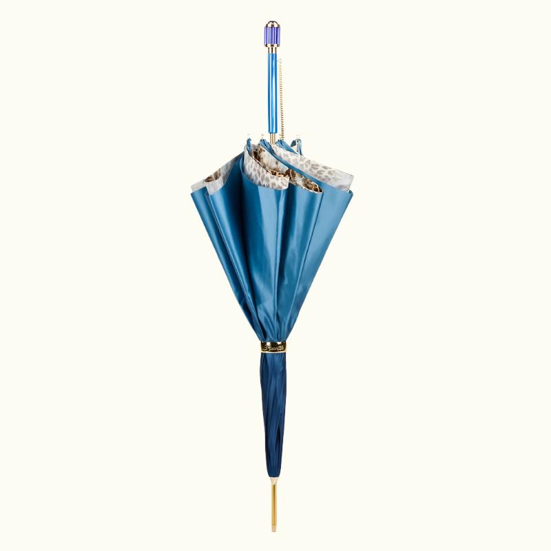 Blue Animalier Umbrella, Double Cloth