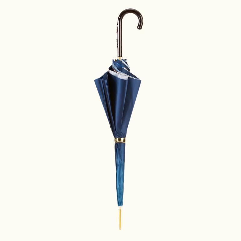 Navy Umbrella with Bridles Print, Double Cloth