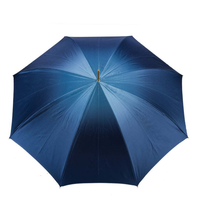 Navy Umbrella with Bridles Print, Double Cloth