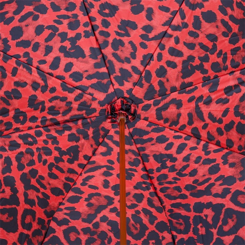 Knuckleduster Umbrella with Red Animal Print