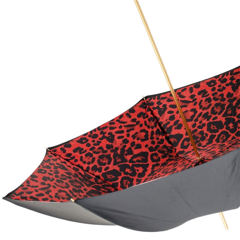 Knuckleduster Umbrella with Red Animal Print