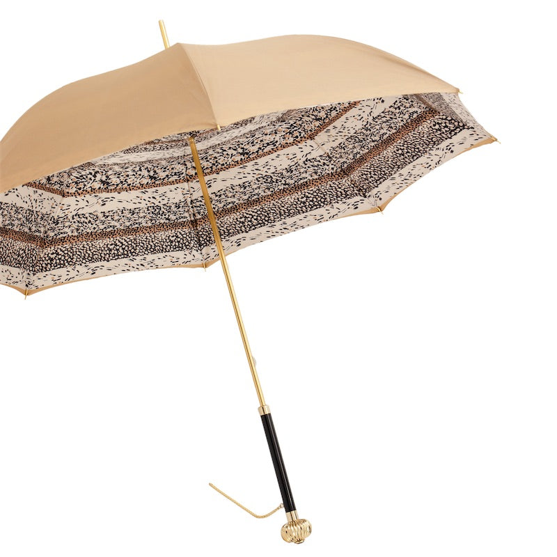 Beige Classic Umbrella, Double Cloth