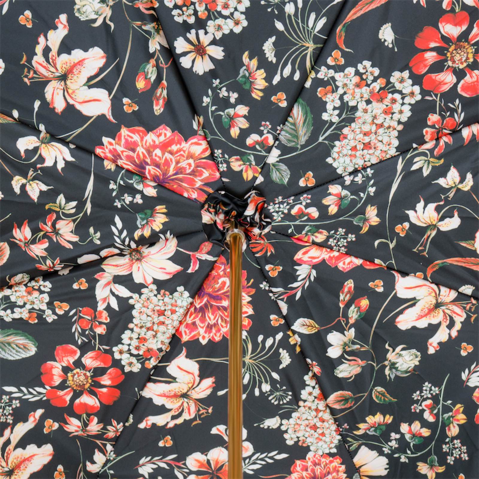 Creamy Flowered Umbrella, Double Cloth