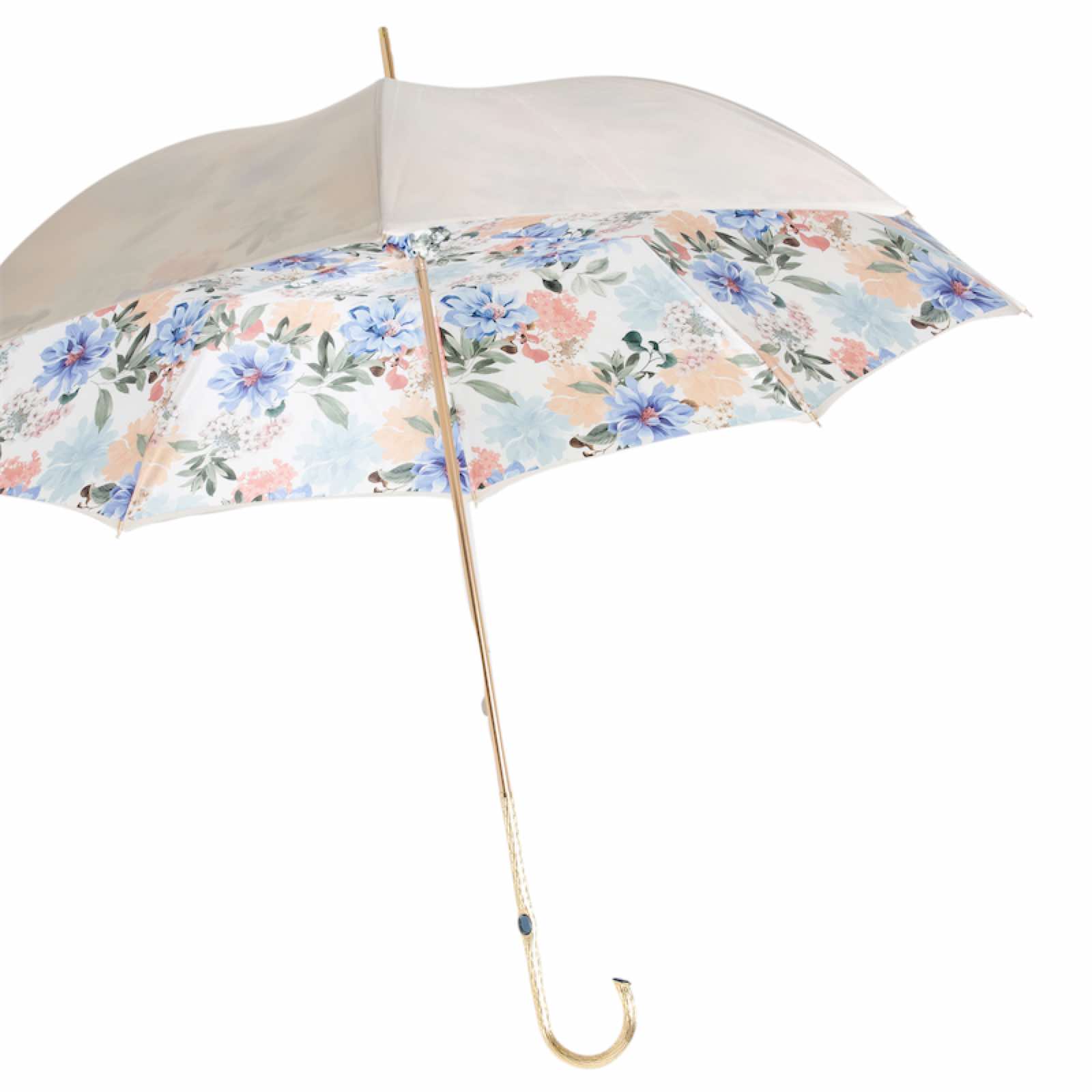 Ivory Umbrella Flowered