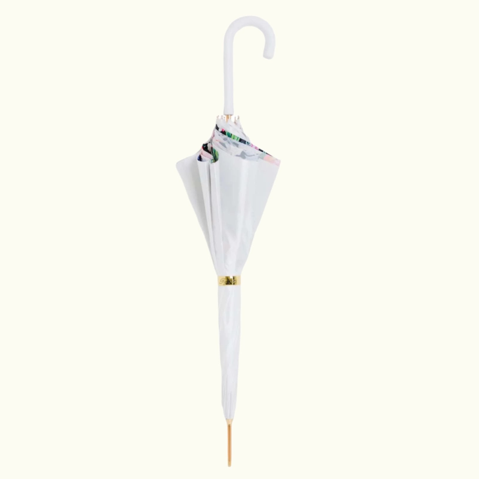 Flowered White Umbrella