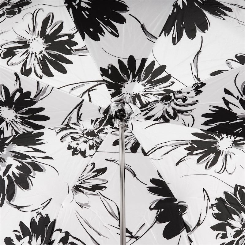 Black Sunflowers Modern Umbrella, Double Cloth