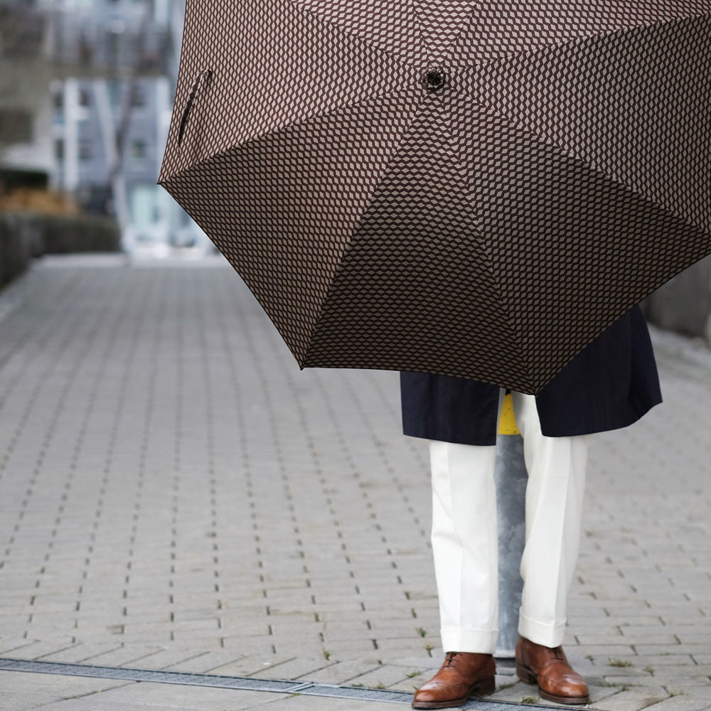 Jacquard Umbrella with Geometric Design