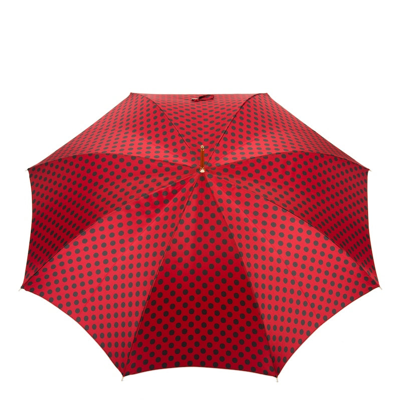 Red Umbrella Black Dots