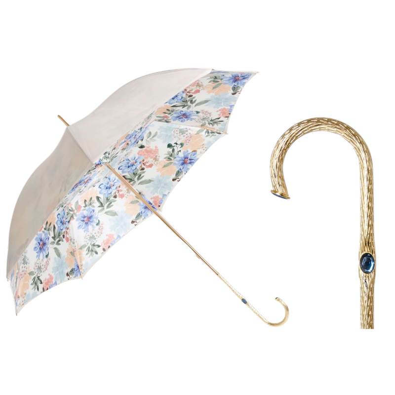 Ivory Umbrella Flowered