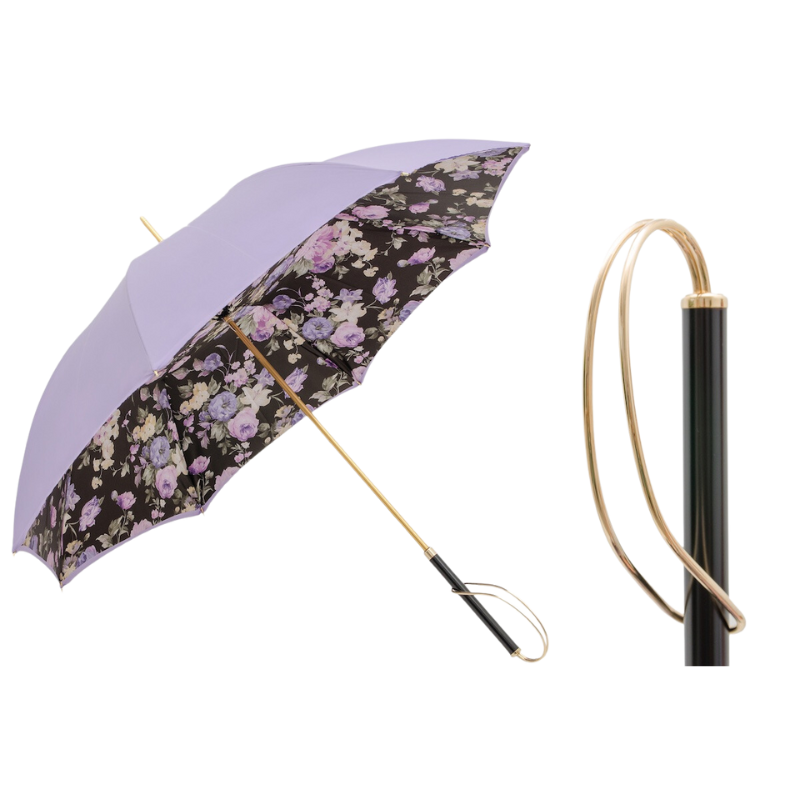 Lilac Flowers Umbrella, Double Cloth