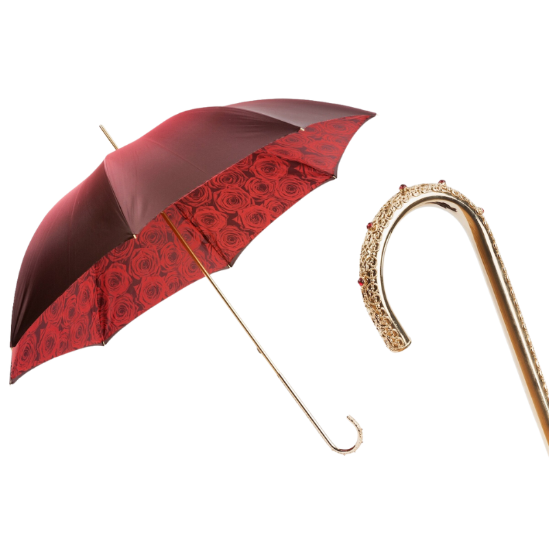 Red Roses Umbrella, Double Cloth