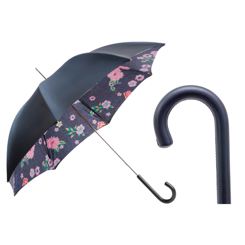 Jeans and Flowers Print Umbrella