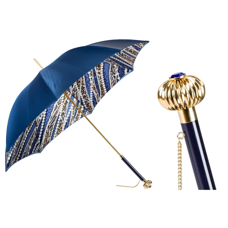 Fantastic Umbrella with Pearls and Cheetah Print