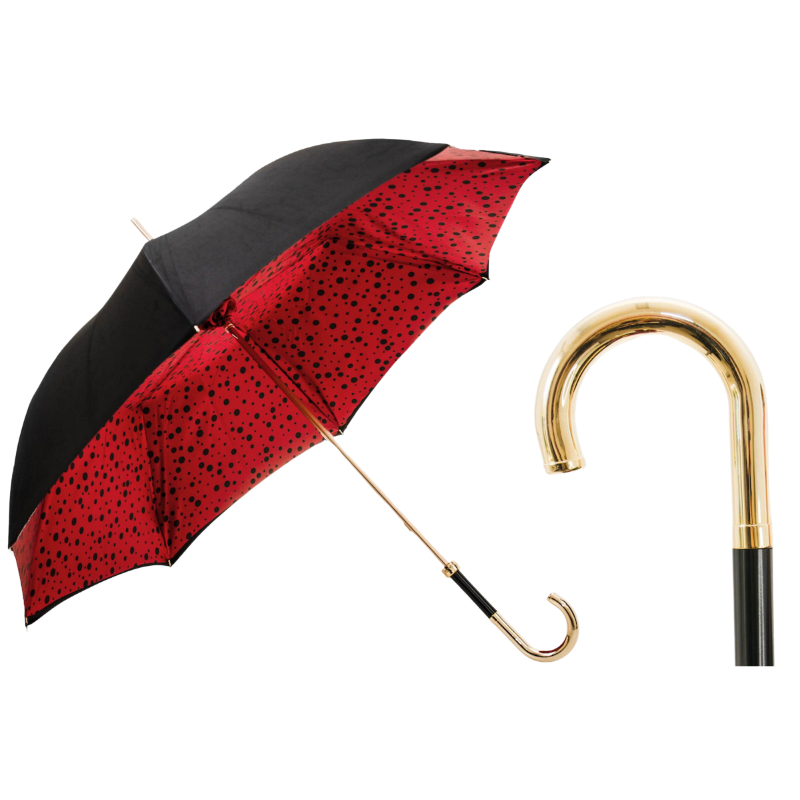 Classic Umbrella with Red Circles