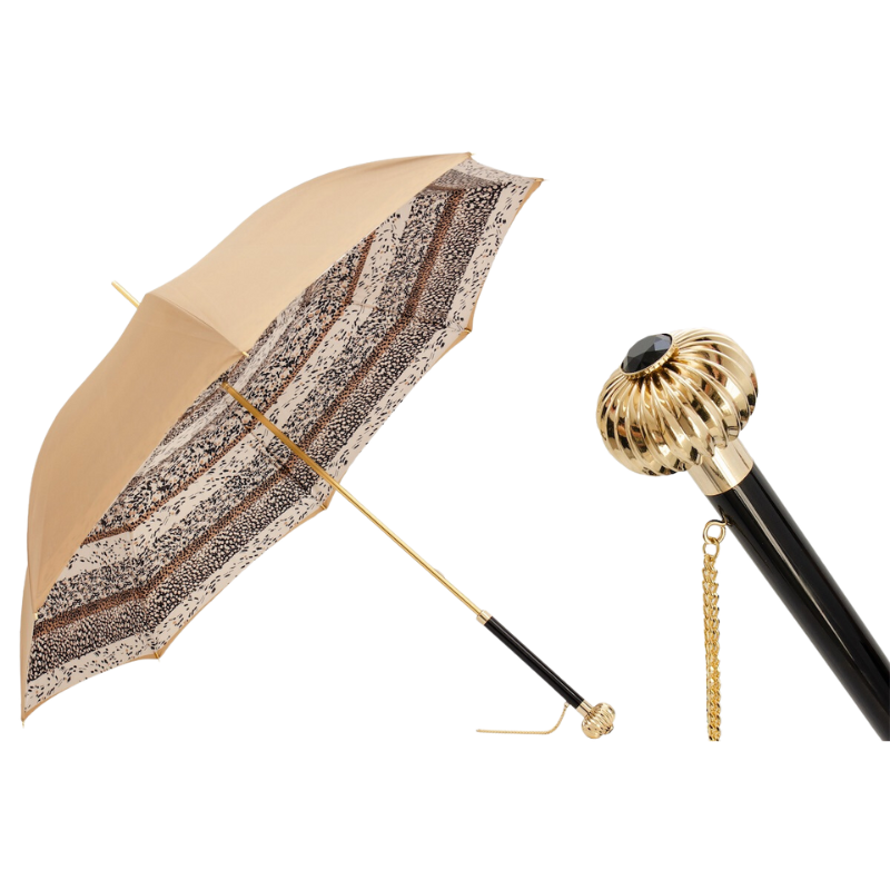 Beige Classic Umbrella, Double Cloth