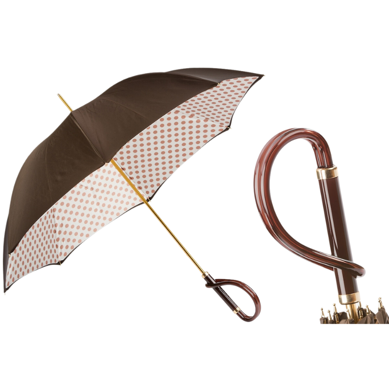 Beige Polka Dot Umbrella