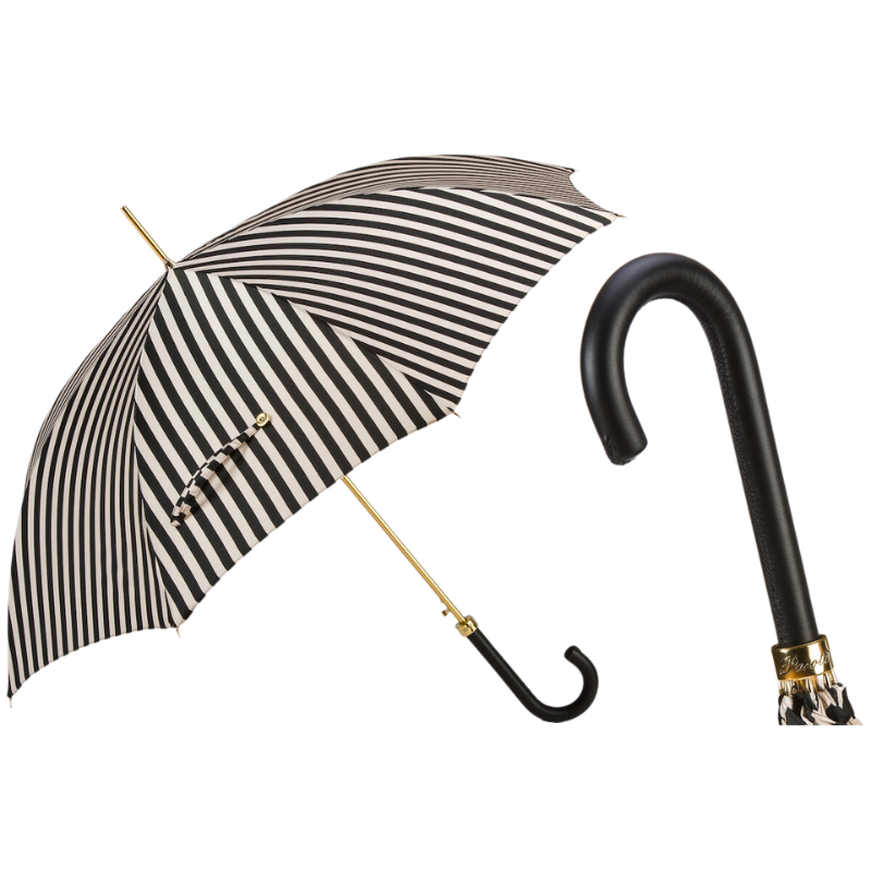 Black and White Striped Umbrella