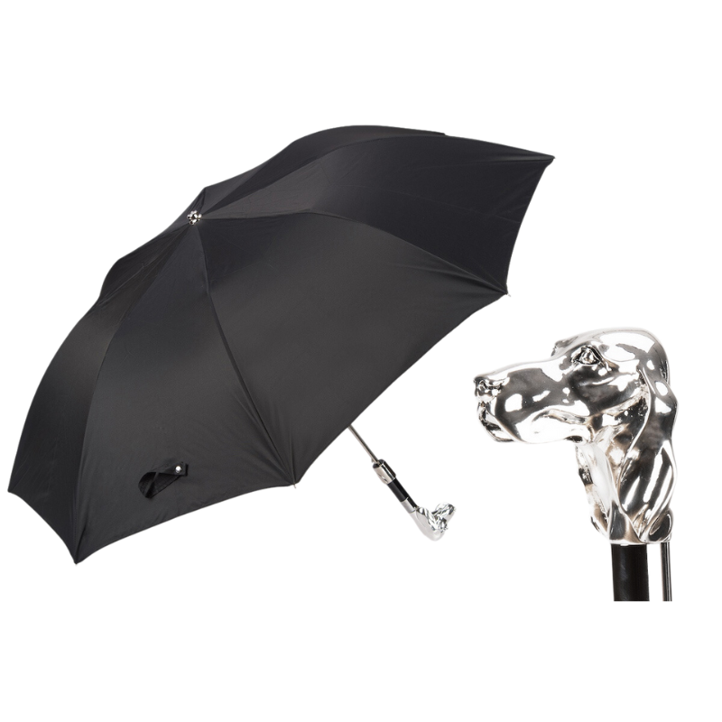 Silver Dog Folding Umbrella