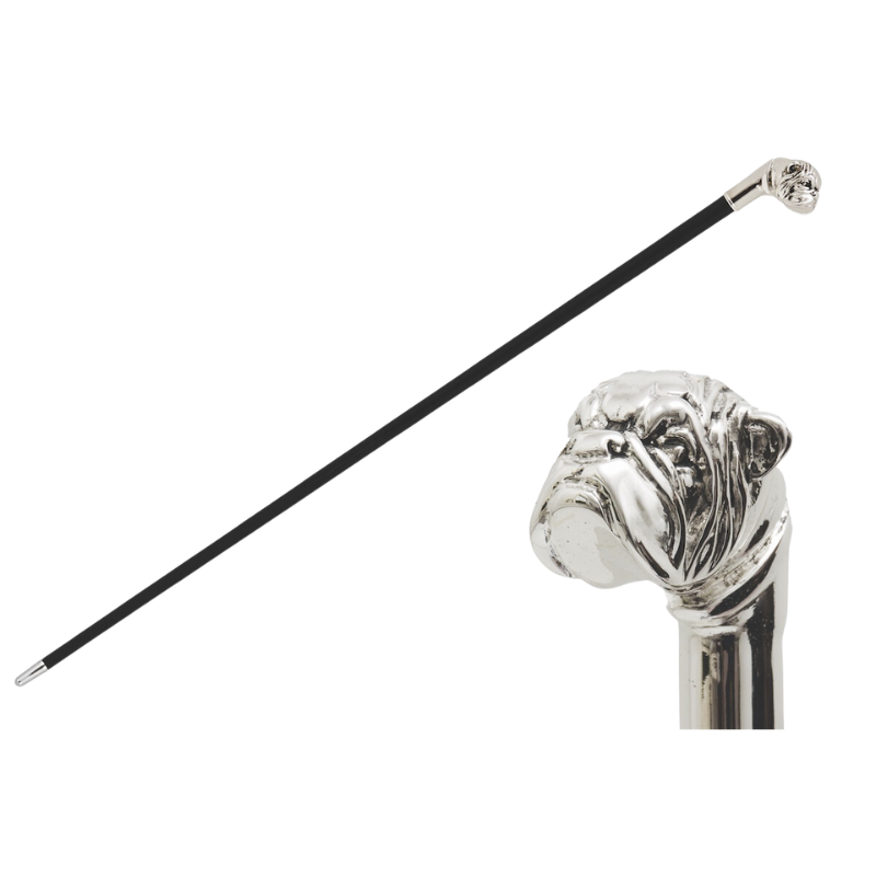 Silver Bulldog Cane