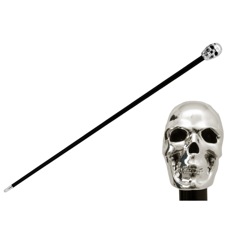 Silver Skull Cane