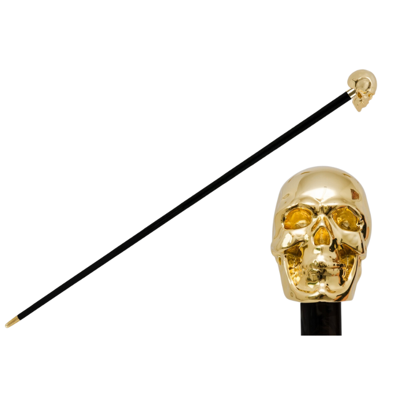 Gold Skull Cane