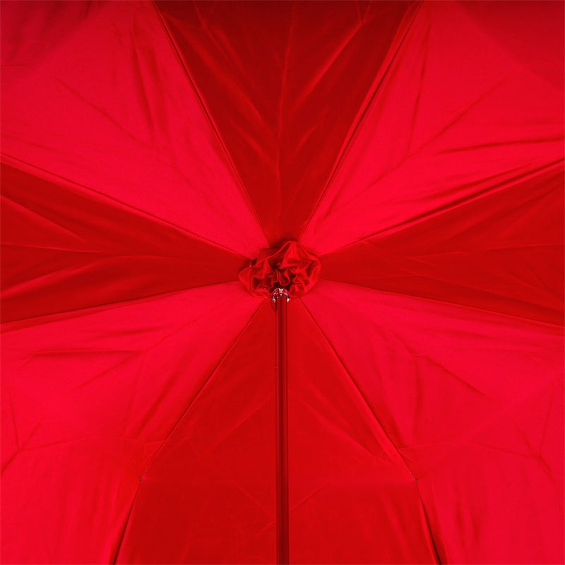 Spanish-Feel Umbrella with Red Roses Applications, Double Cloth