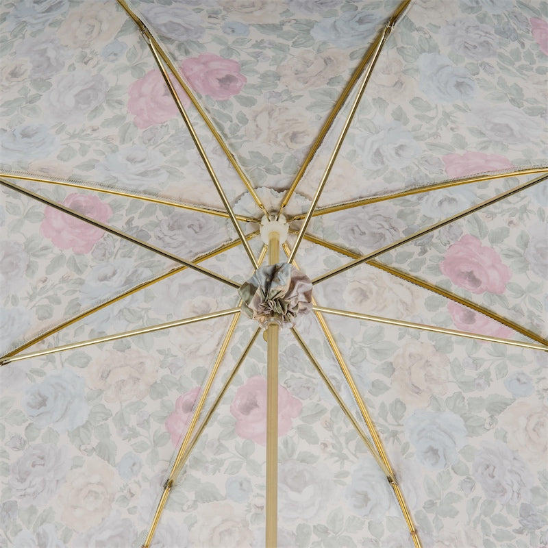 Manual Opening Flowered Parasol, Rainproof