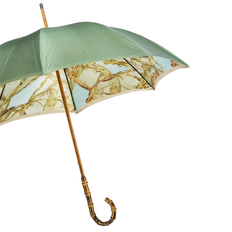 Bamboo Handle Umbrella with Bridles, Double Cloth