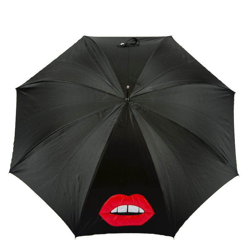 Mouth Umbrella with Polka Dots Interior, Double Cloth