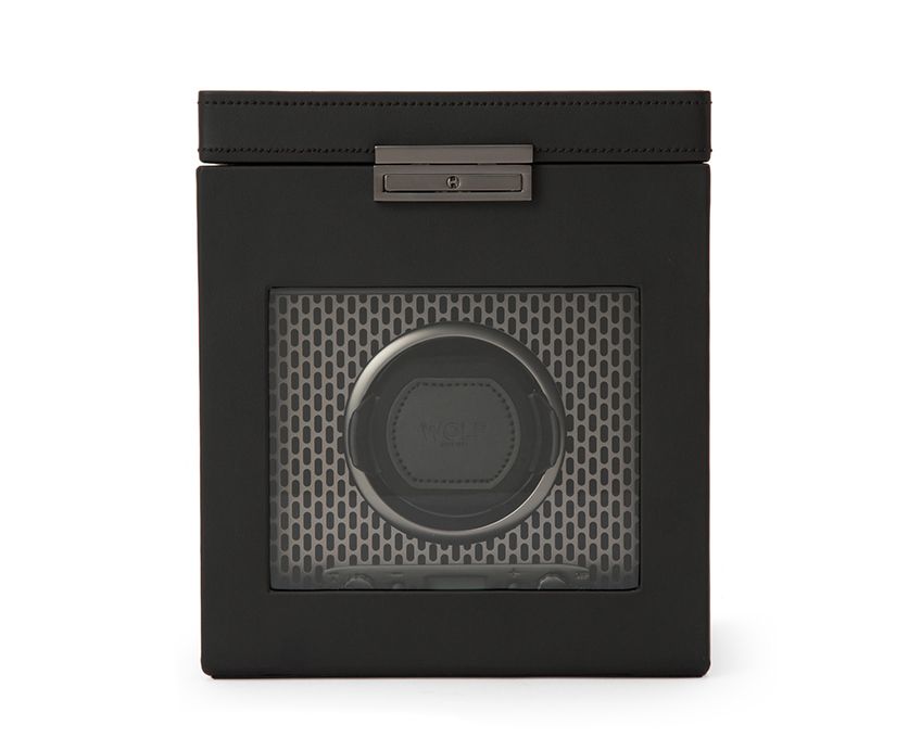 AXIS SINGLE WATCH WINDER WITH STORAGE Powder coated Wonders of Luxury - Wolf