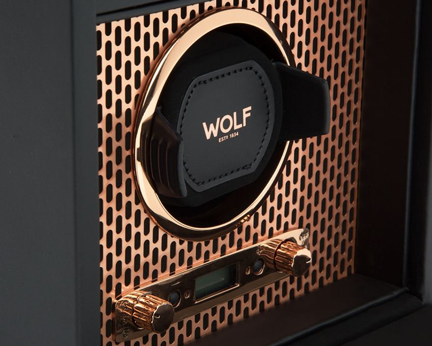 AXIS SINGLE WATCH WINDER WITH STORAGE Copper Wonders of Luxury - Wolf