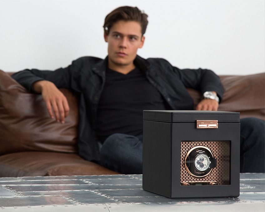 AXIS SINGLE WATCH WINDER WITH STORAGE Copper Wonders of Luxury - Wolf