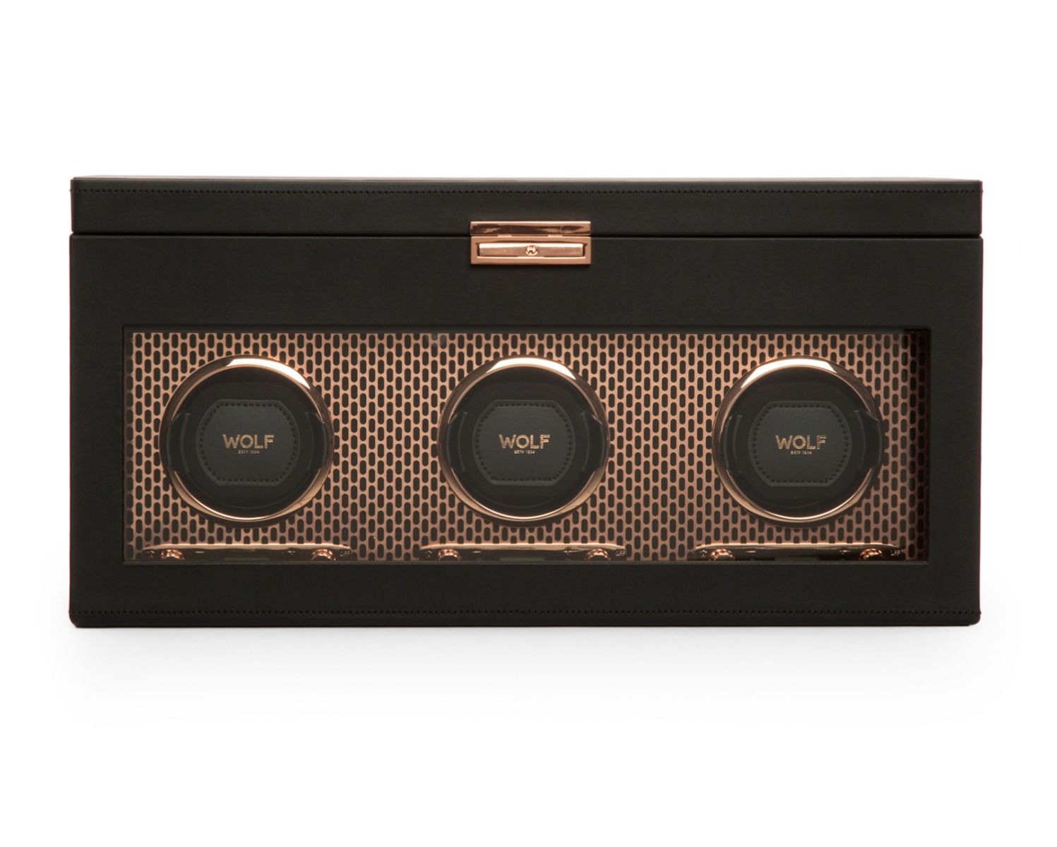 AXIS TRIPLE WATCH WINDER WITH STORAGE Copper Wonders of Luxury - Wolf