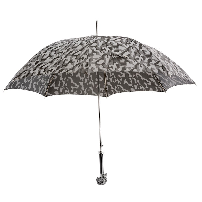 Camouflage Umbrella with Black Swarovski® Skull