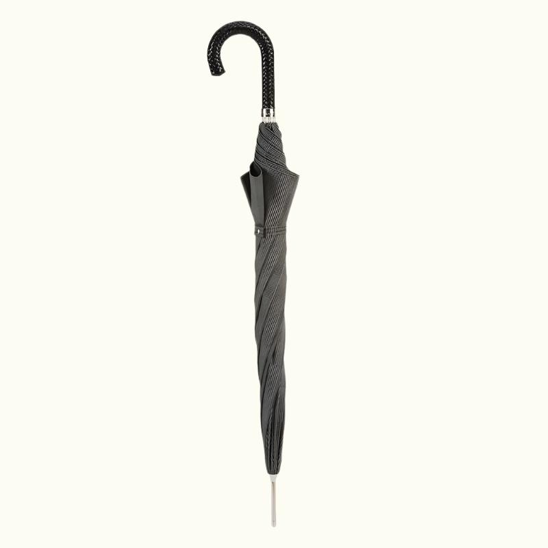 Milford Umbrella with Braided Leather Handle