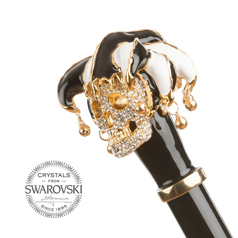 Swarovski® Jester Skull Umbrella