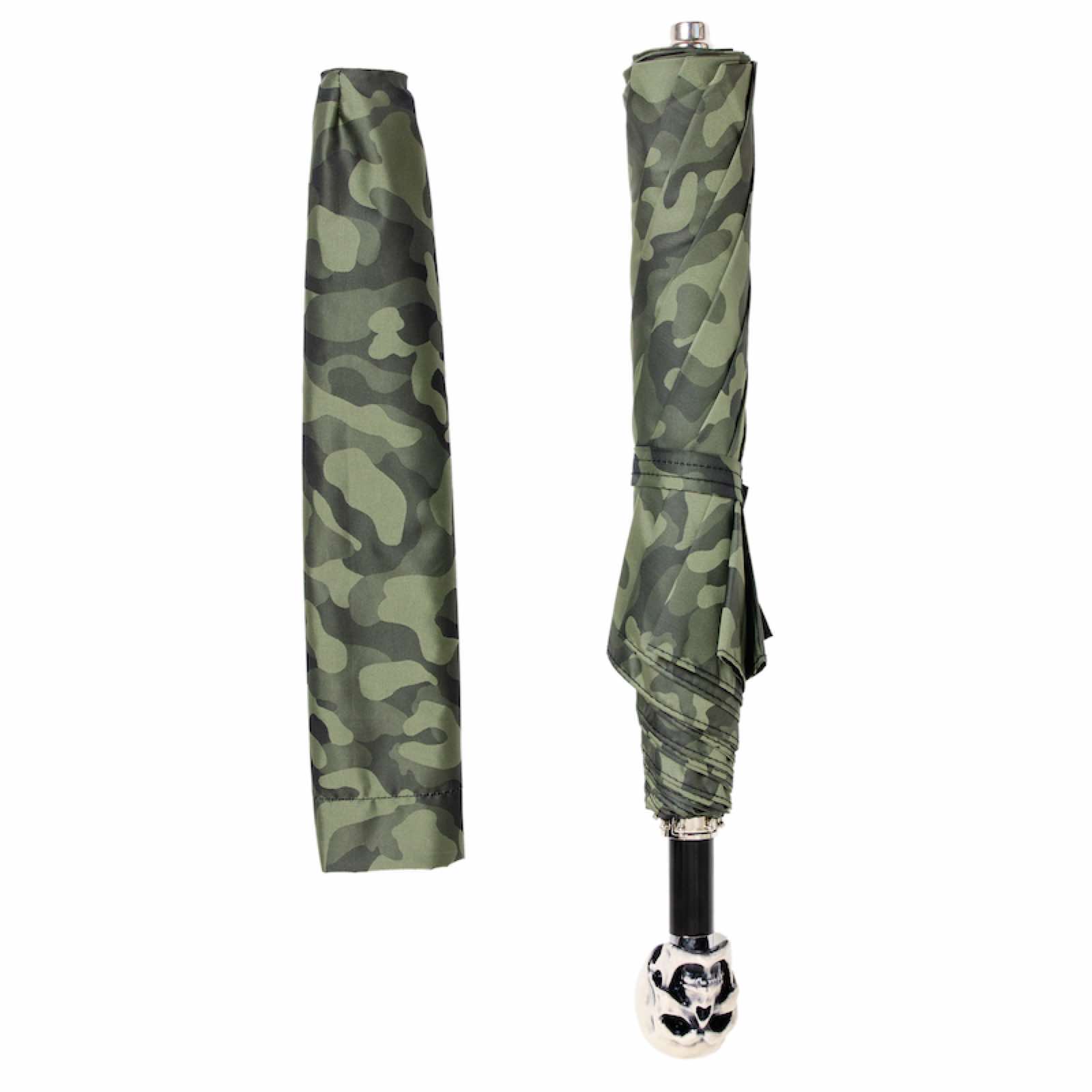 Camouflage Skull Handle Folding Umbrella