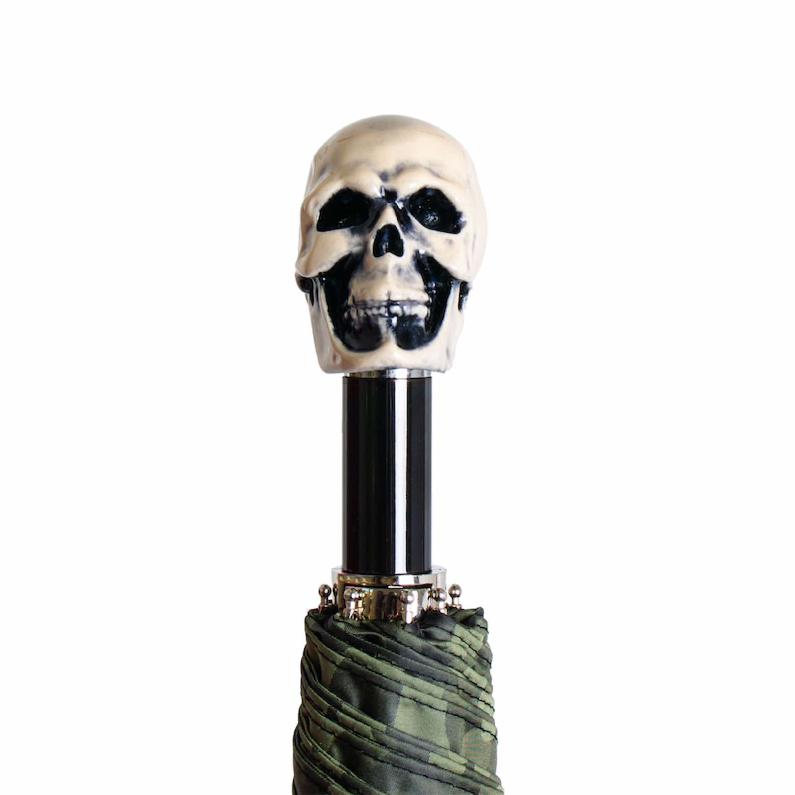 Camouflage Skull Handle Folding Umbrella