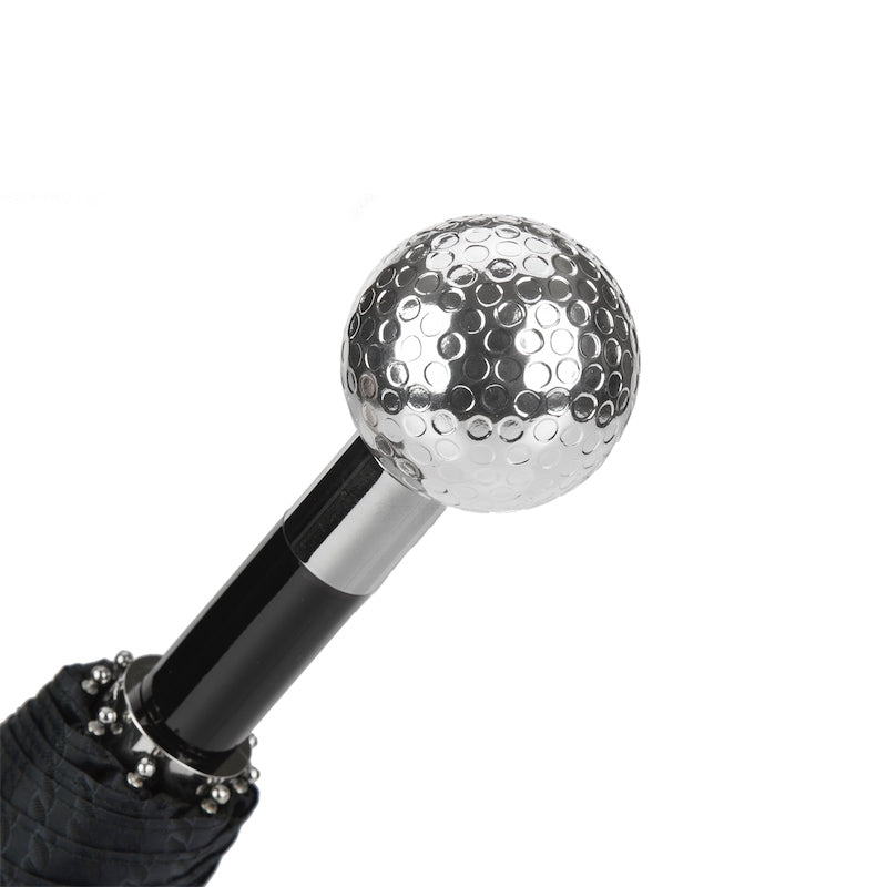 Silver Golf Ball Folding Umbrella